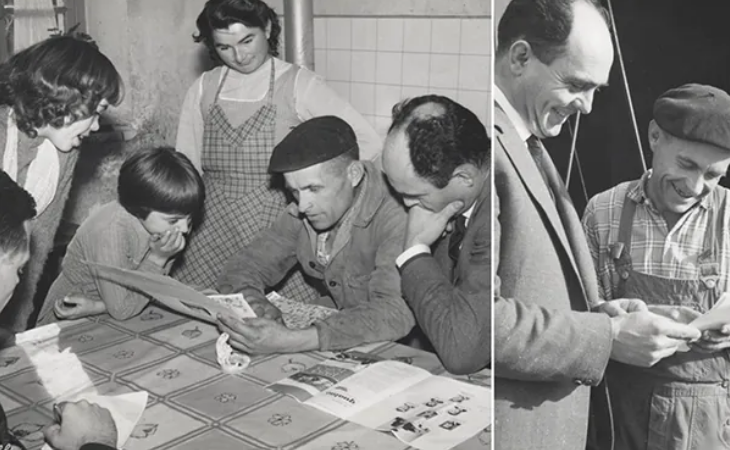 M. Huttepain and the first farmers under contract.