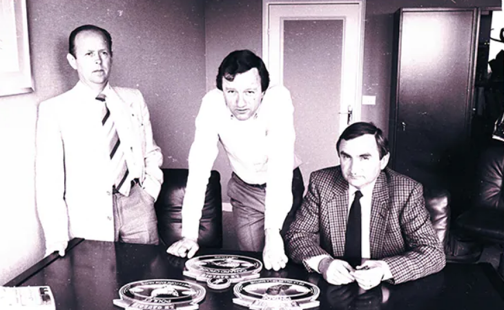 The first Lambert Dodard Chancereul Group CEO, Rémy LAMBERT (on the right) and his successor Gérard CHANCEREUL (on the left).