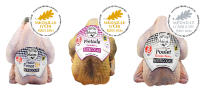 Images des volailles de Mairet récompensées au CGA 2024